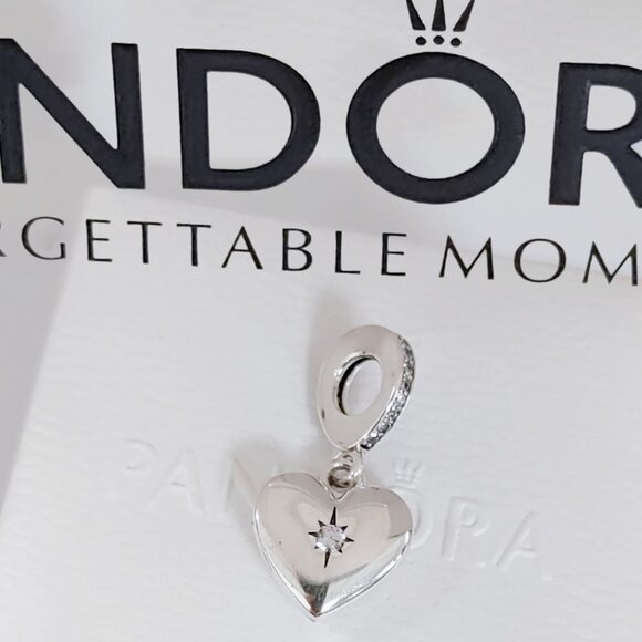 Pandora Openable Heart Locket Dangle Charm S925 Sterling Silver with box - Picture 1 of 7